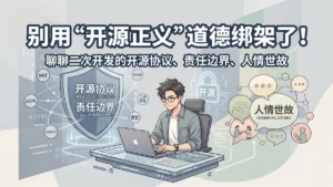 别用“开源正义”道德绑架了！聊聊二次开发的开源协议、责任边界、人情世故