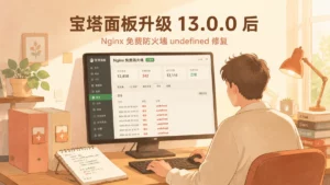 宝塔面板升级13.0.0后Nginx免费防火墙undefined修复方案